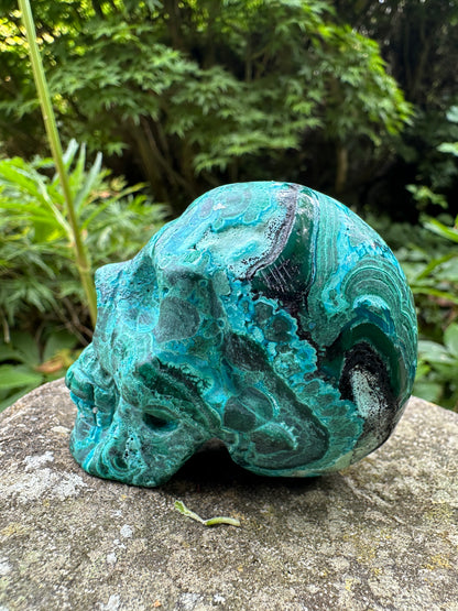 Chrysocolla Crystal Skull