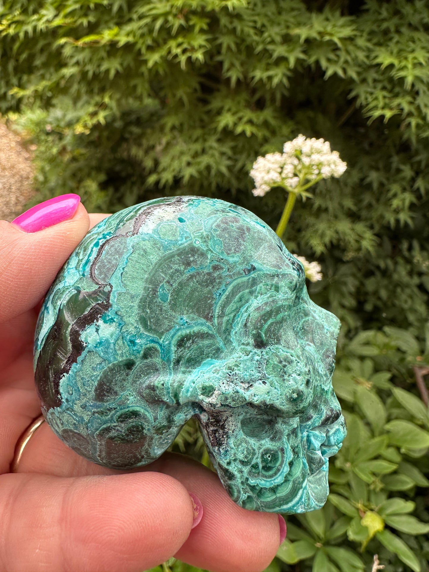 Chrysocolla Crystal Skull