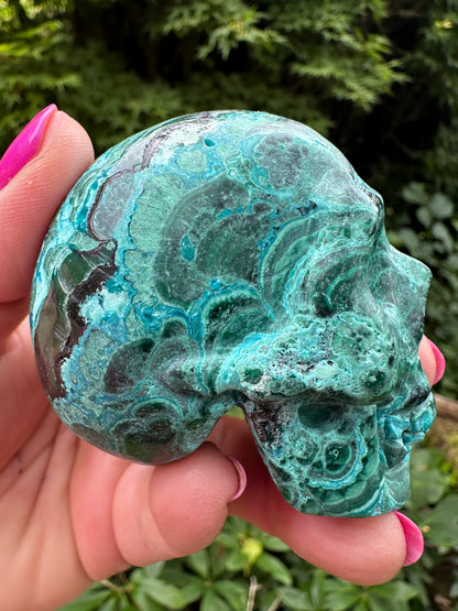 Chrysocolla Crystal Skull
