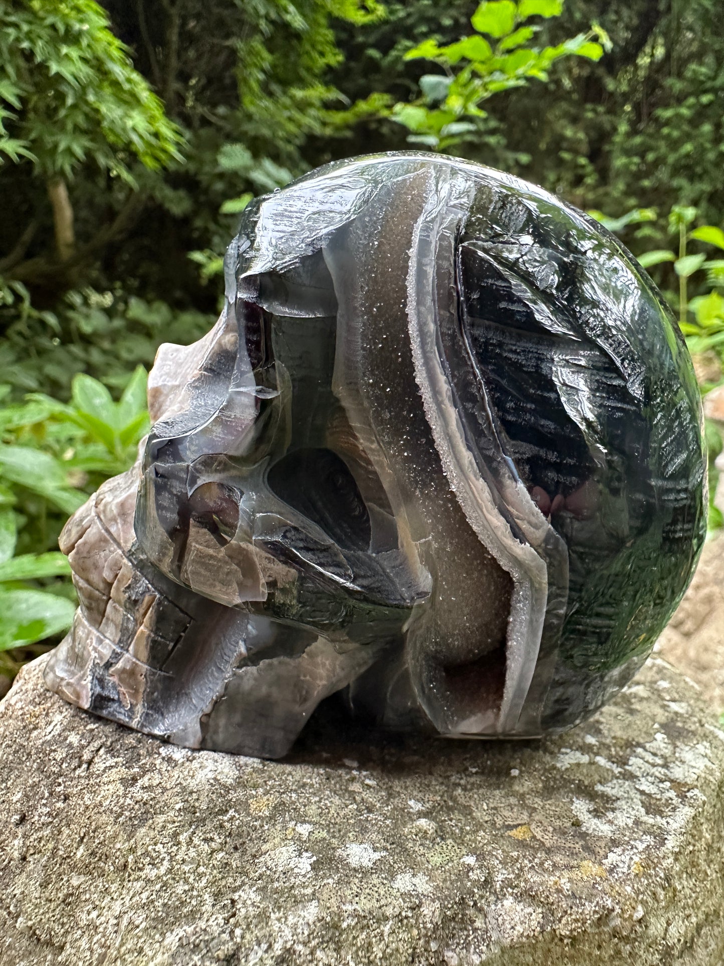 Agate Volcanic Skull