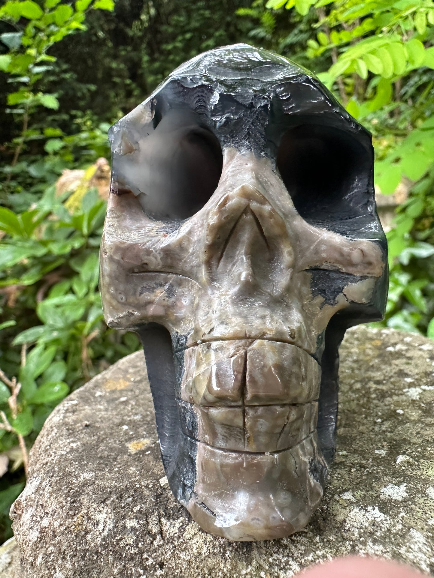 Agate Volcanic Skull