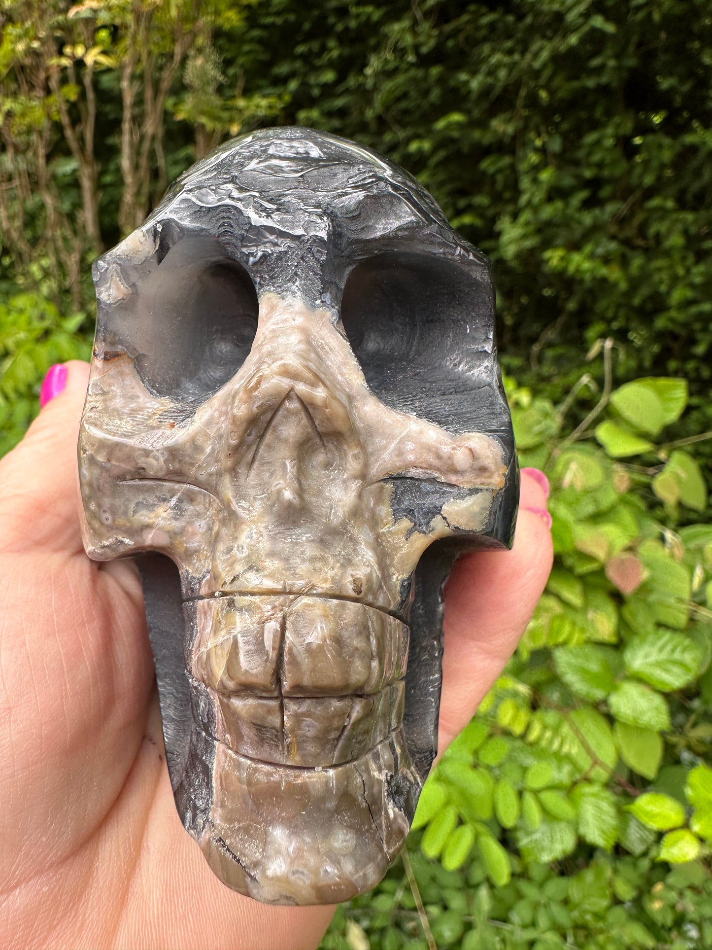 Agate Volcanic Skull