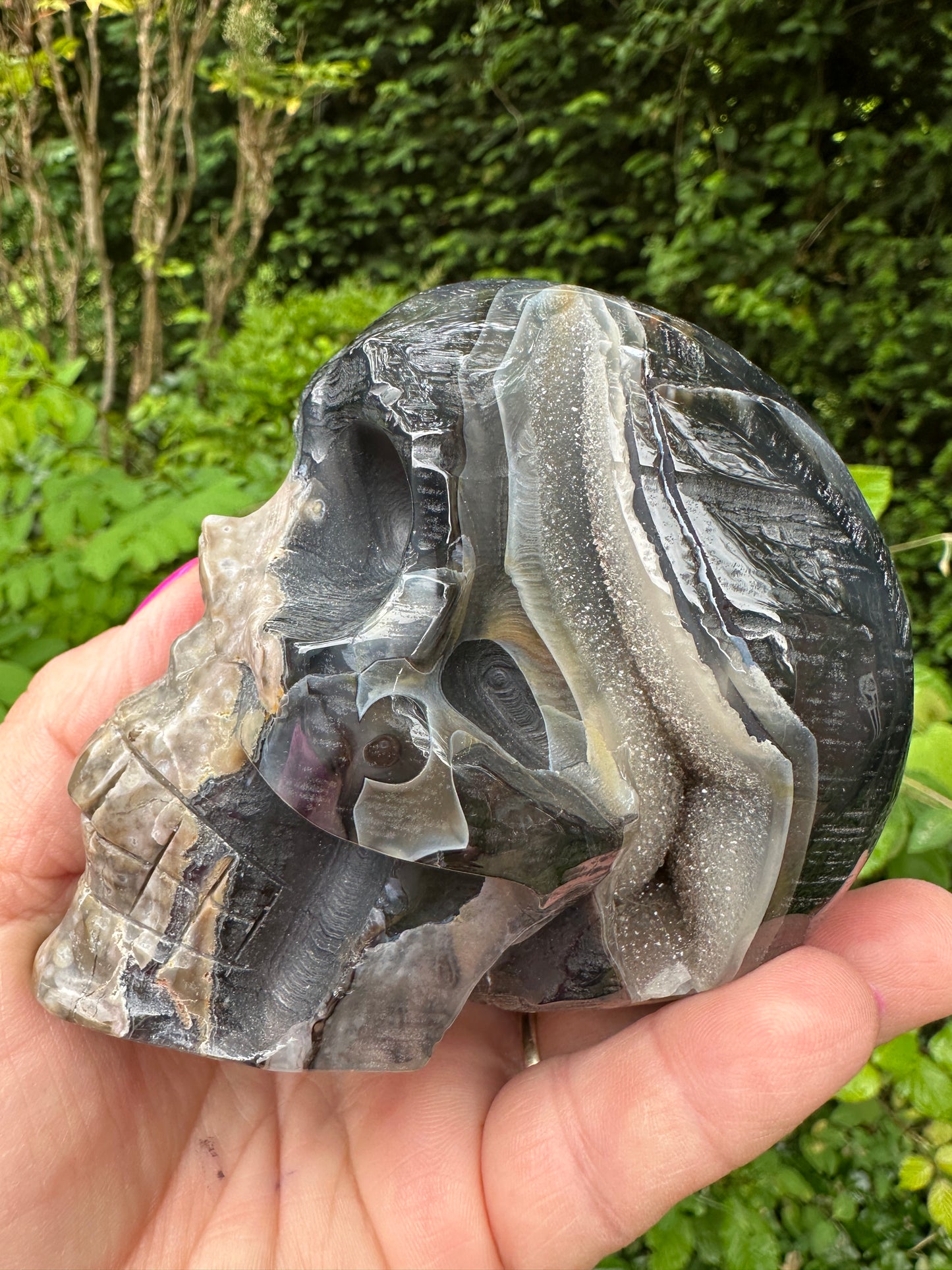 Agate Volcanic Skull