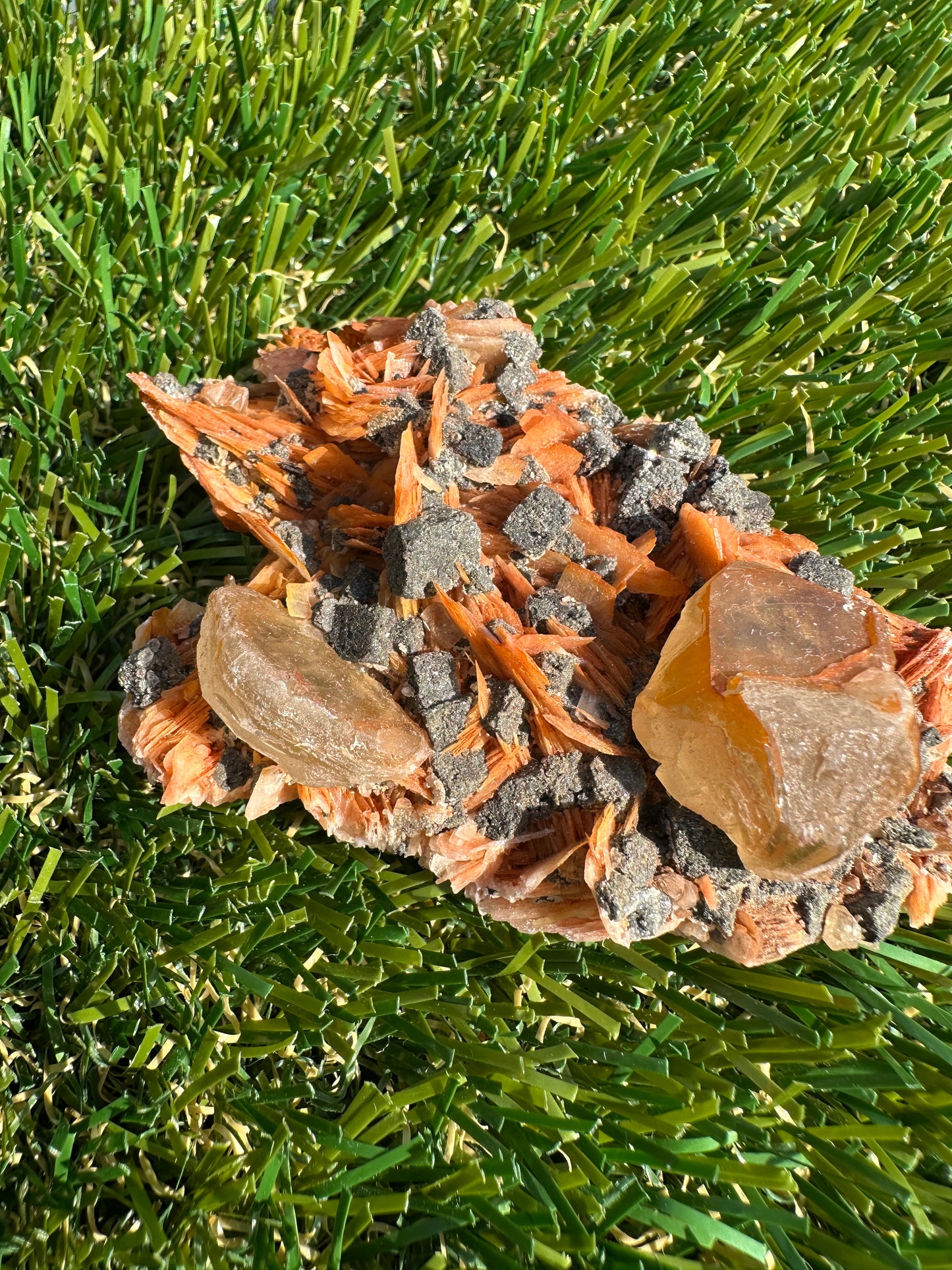 Cerussite, Baryte, Galeno And Sandstone Specimen Raw and Natural Piece