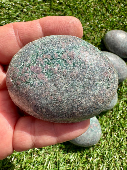 Ruby In Kyanite Palm Stones