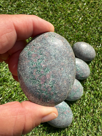 Ruby In Kyanite Palm Stones