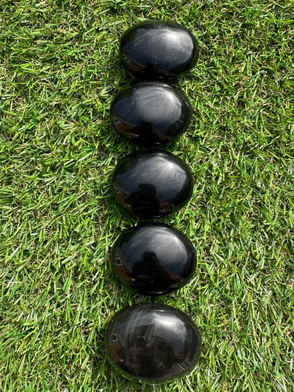 Obsidian Black Palm Stones