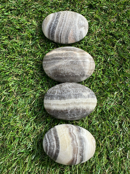 Calcite Zebra Palm Stones