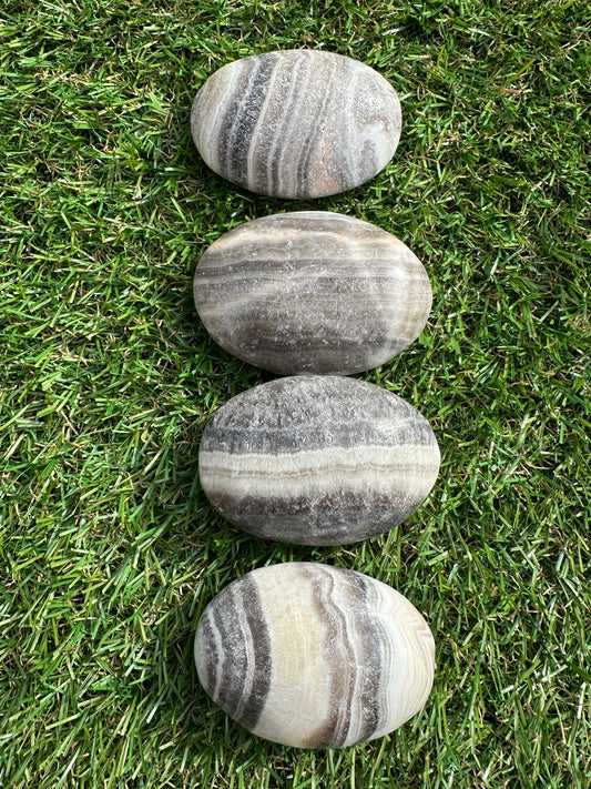 Calcite Zebra Palm Stones