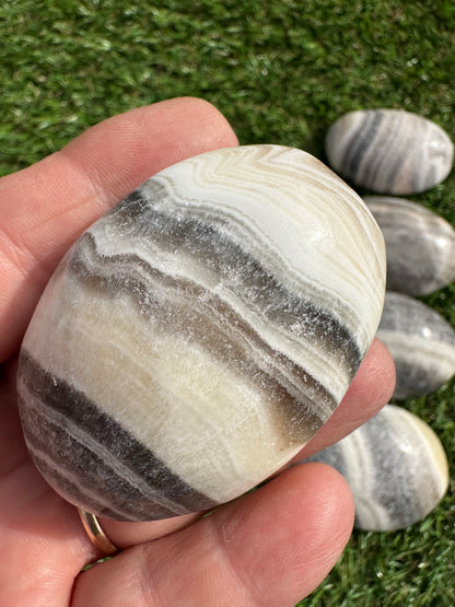 Calcite Zebra Palm Stones