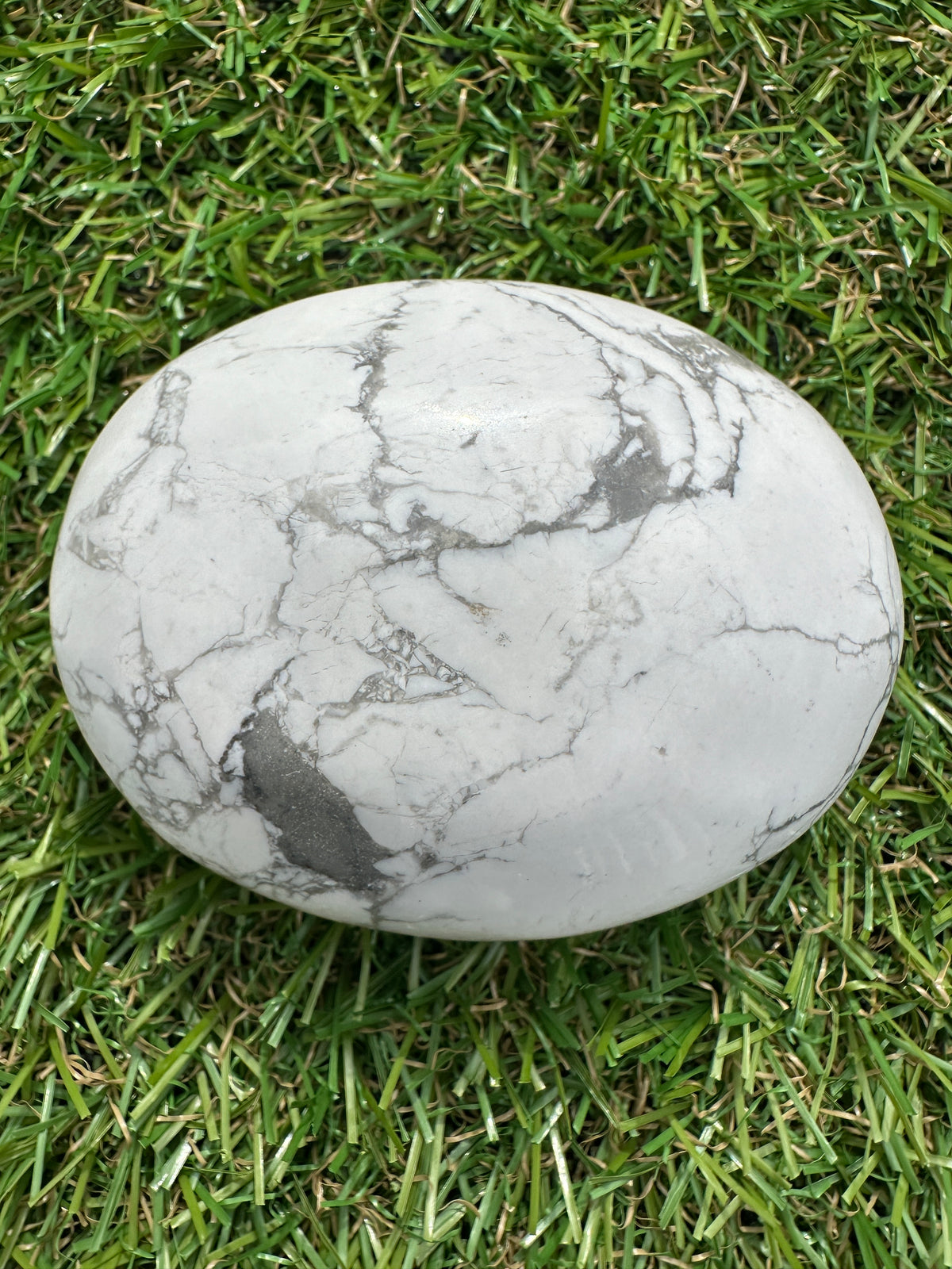 Howlite White Palm Stones