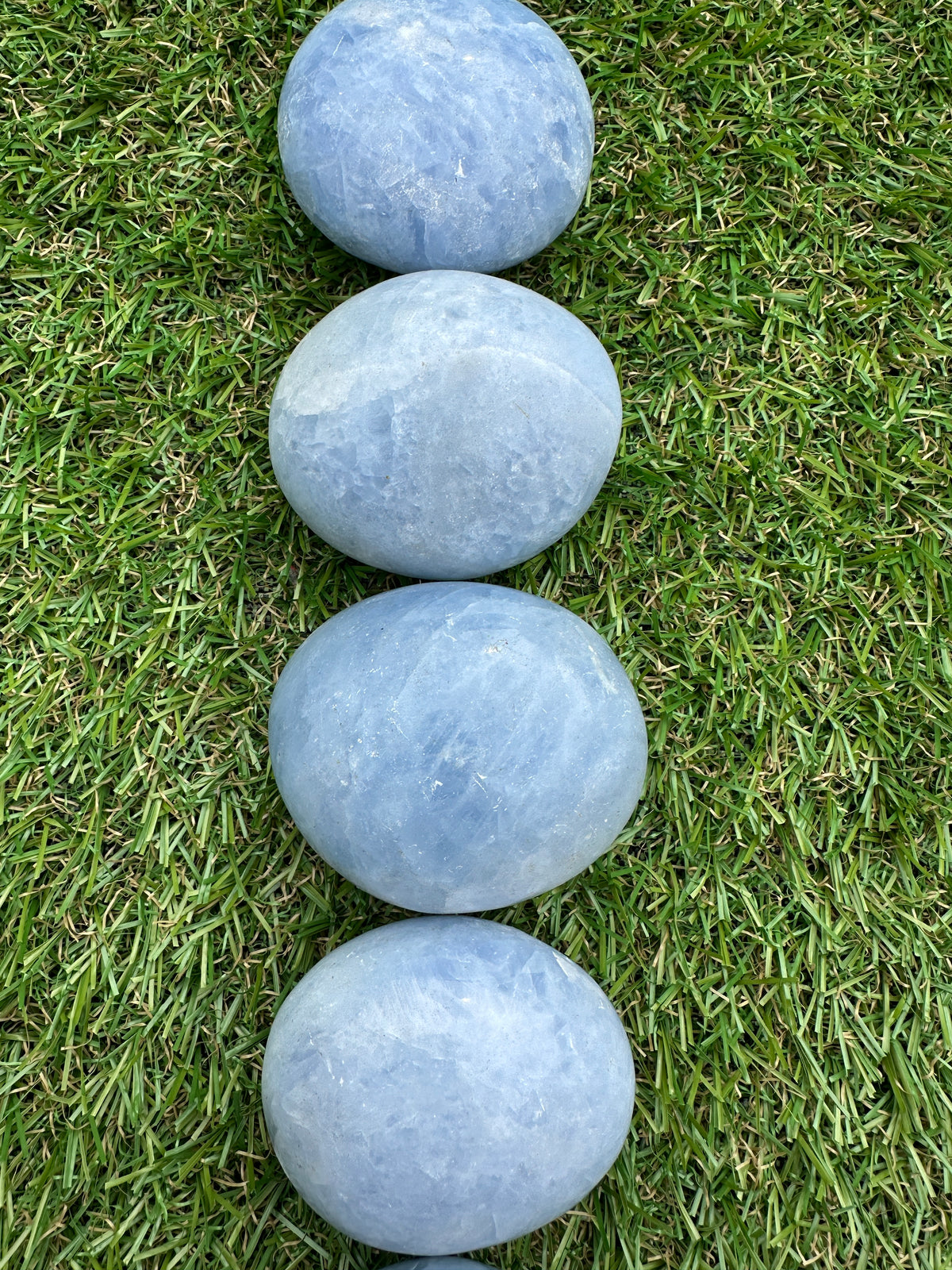 Calcite Blue Palm Stones