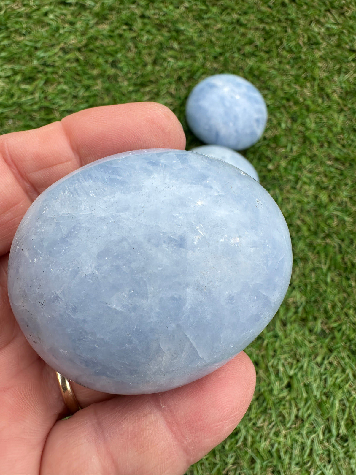 Calcite Blue Palm Stones