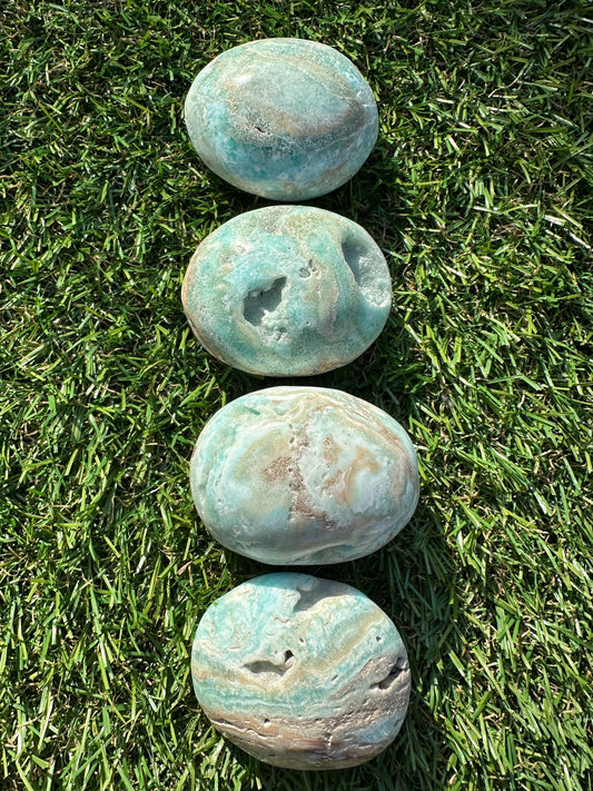 Aragonite Blue Palm Stones