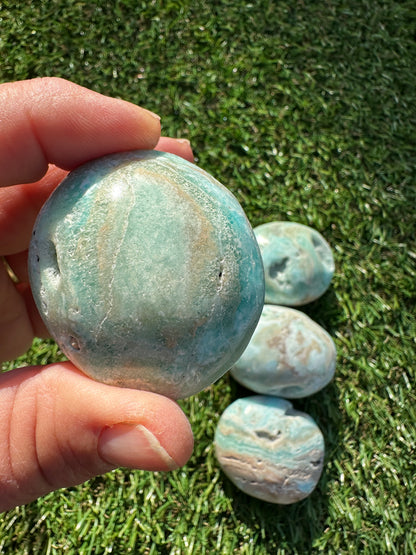 Aragonite Blue Palm Stones