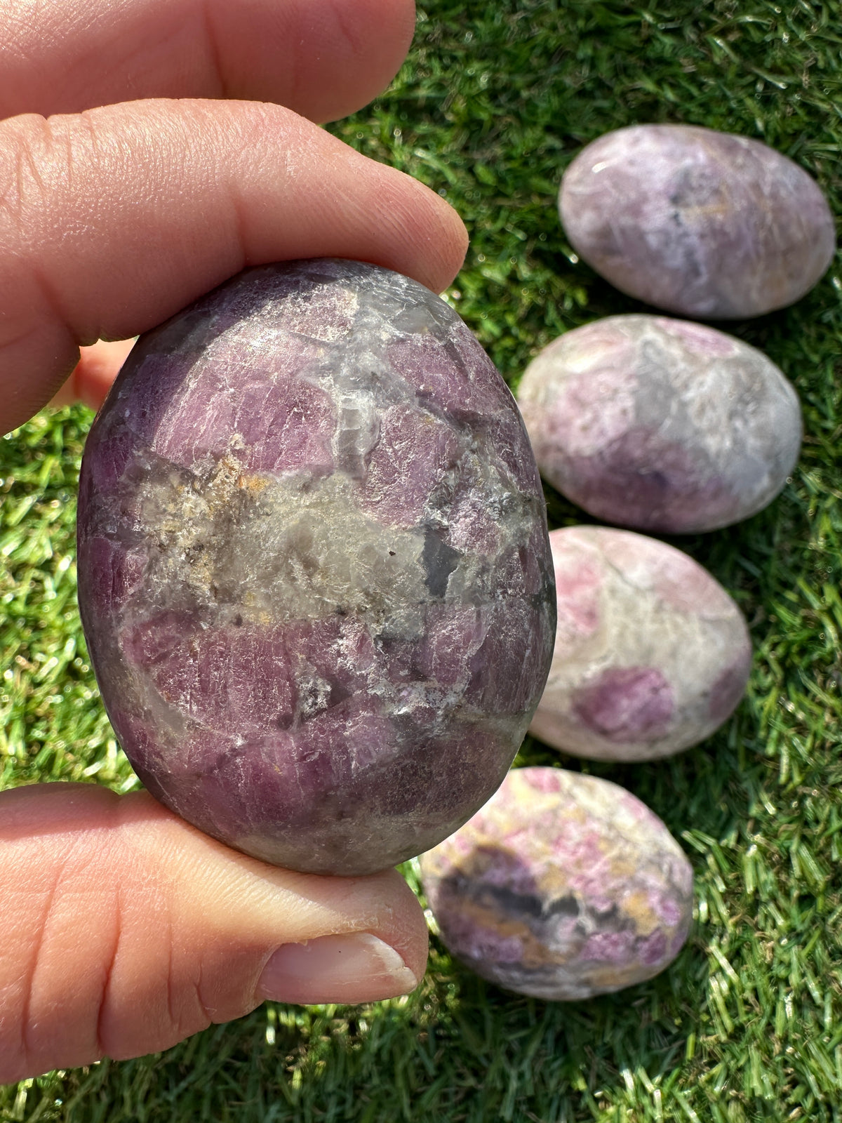 Tourmaline Pink Palm Stones