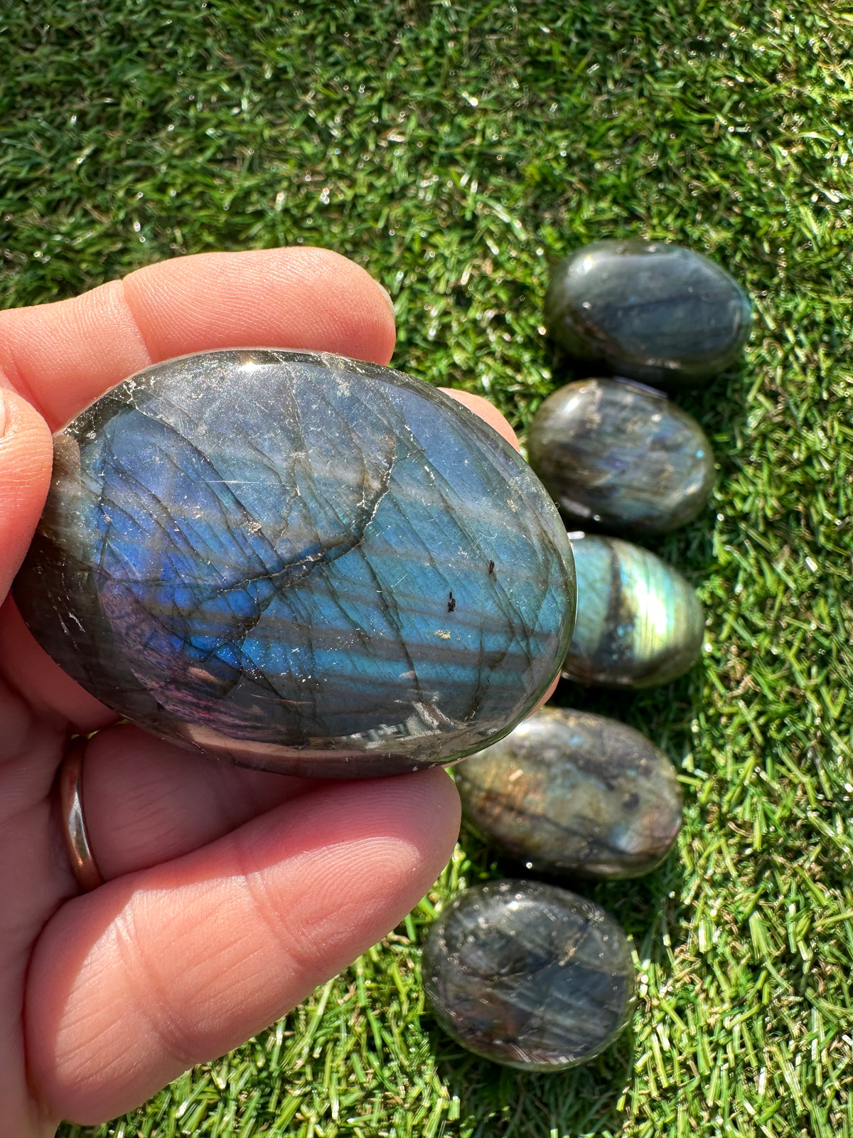 Labradorite Palm Stones