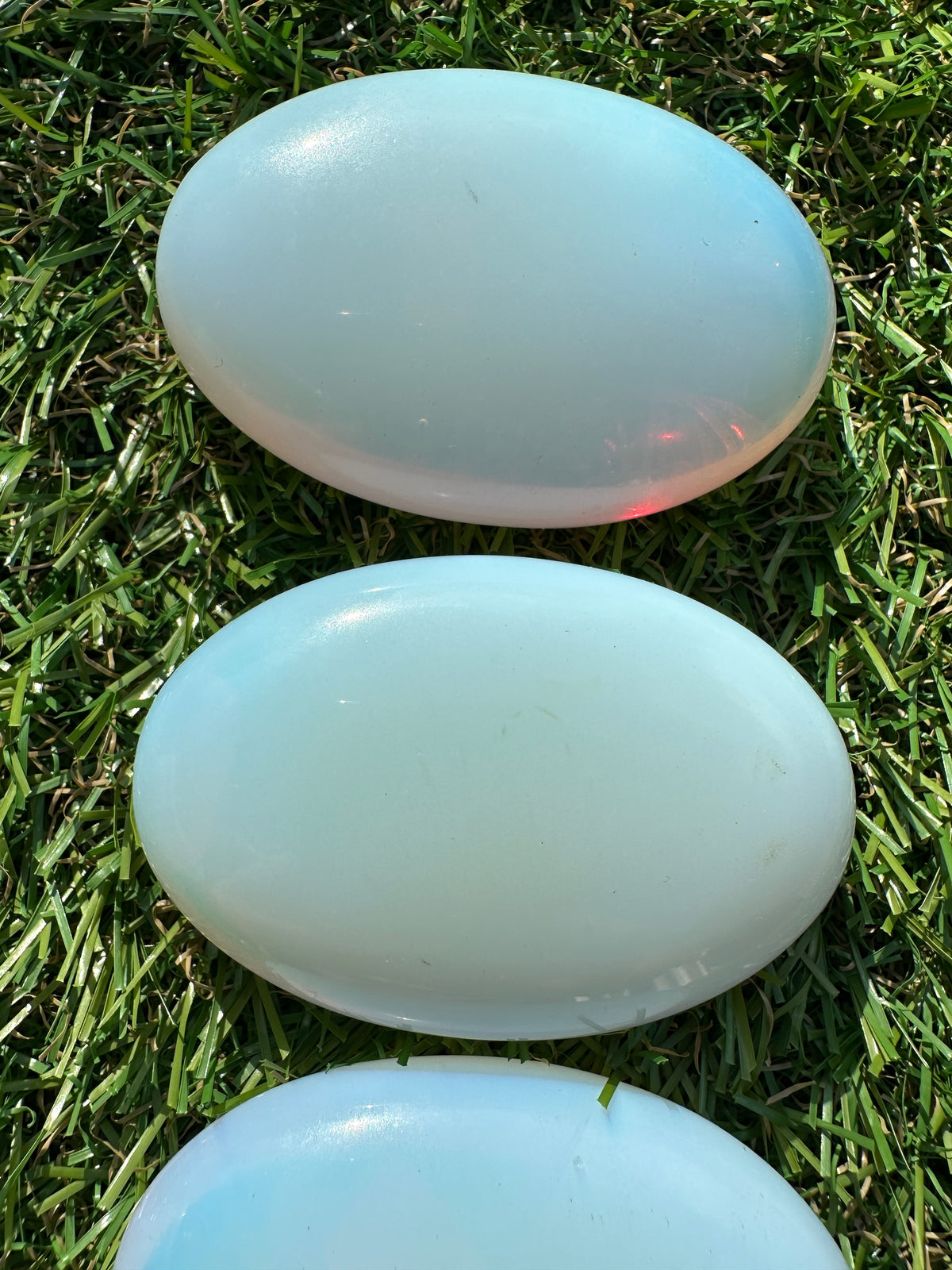 Opalite Palm Stones