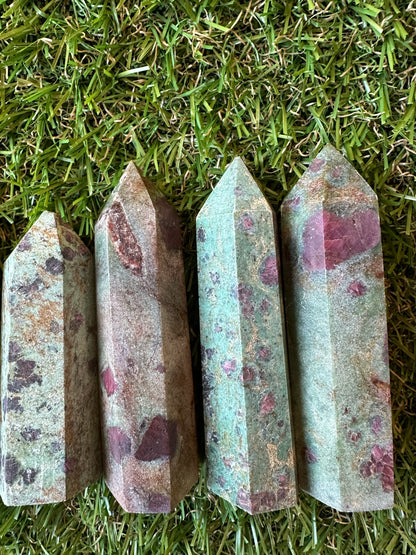 Ruby In Fuchsite Points