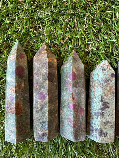 Ruby In Fuchsite Points