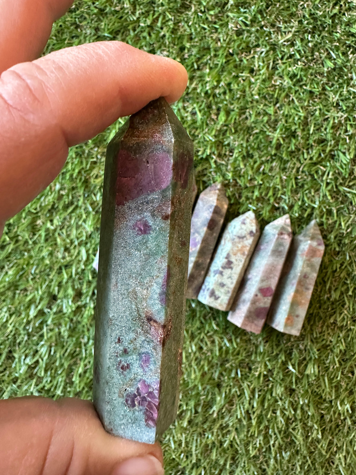 Ruby In Fuchsite Points