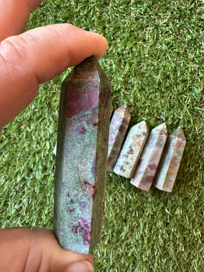Ruby In Fuchsite Points