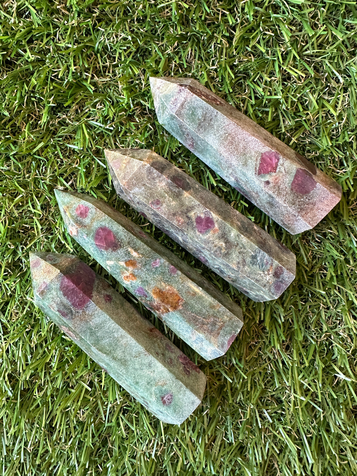Ruby In Fuchsite Points
