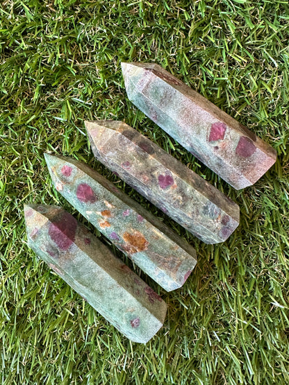 Ruby In Fuchsite Points