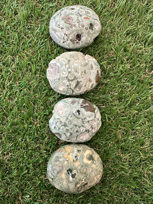 Rhyolite Rainforest Jasper Palm Stones