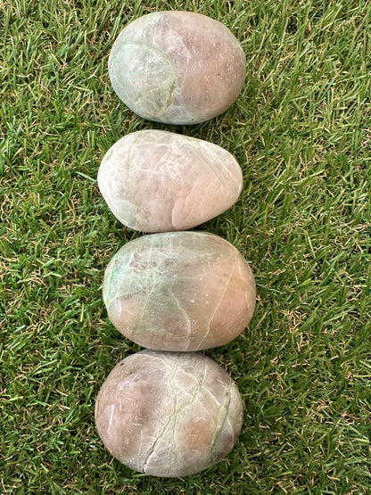 Moonstone Green With Granierite Palm Stones
