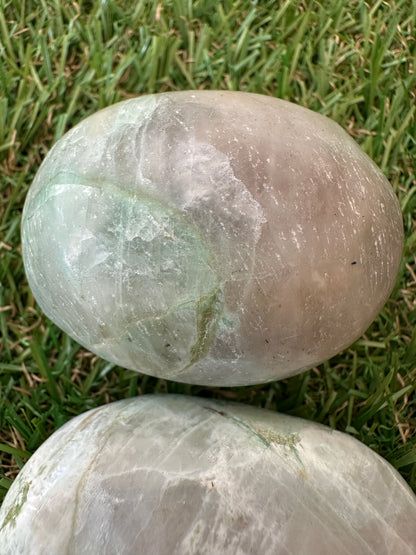 Moonstone Green With Granierite Palm Stones