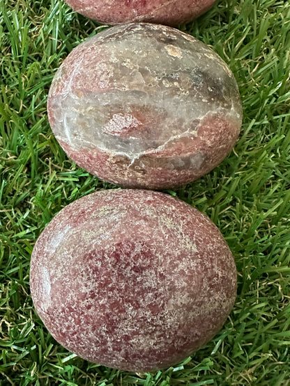 Rhodonite Palm Stones