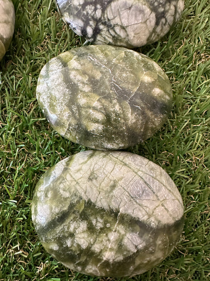 Jade Green Palm Stones