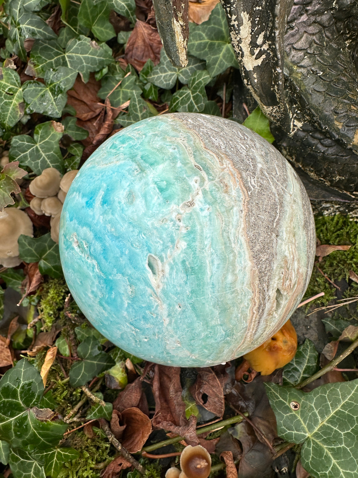 Aragonite Blue XL Sphere