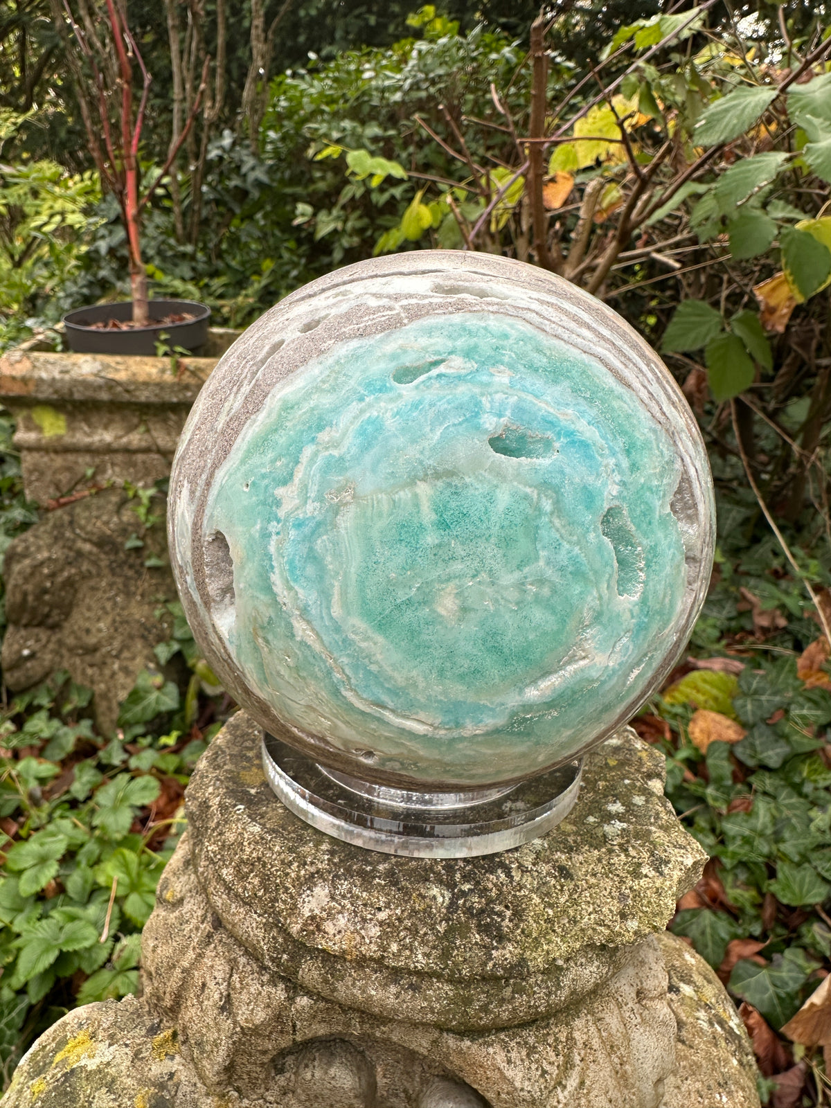 Aragonite Blue XL Sphere