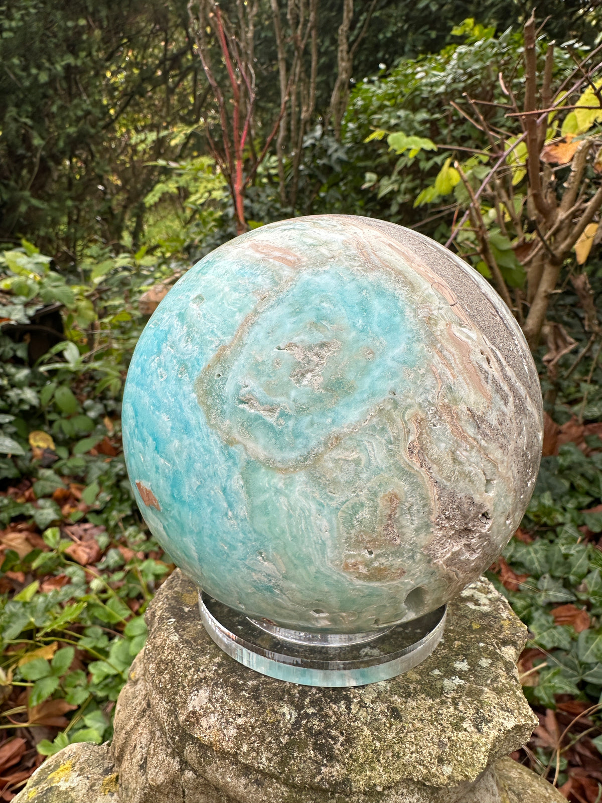 Aragonite Blue XL Sphere