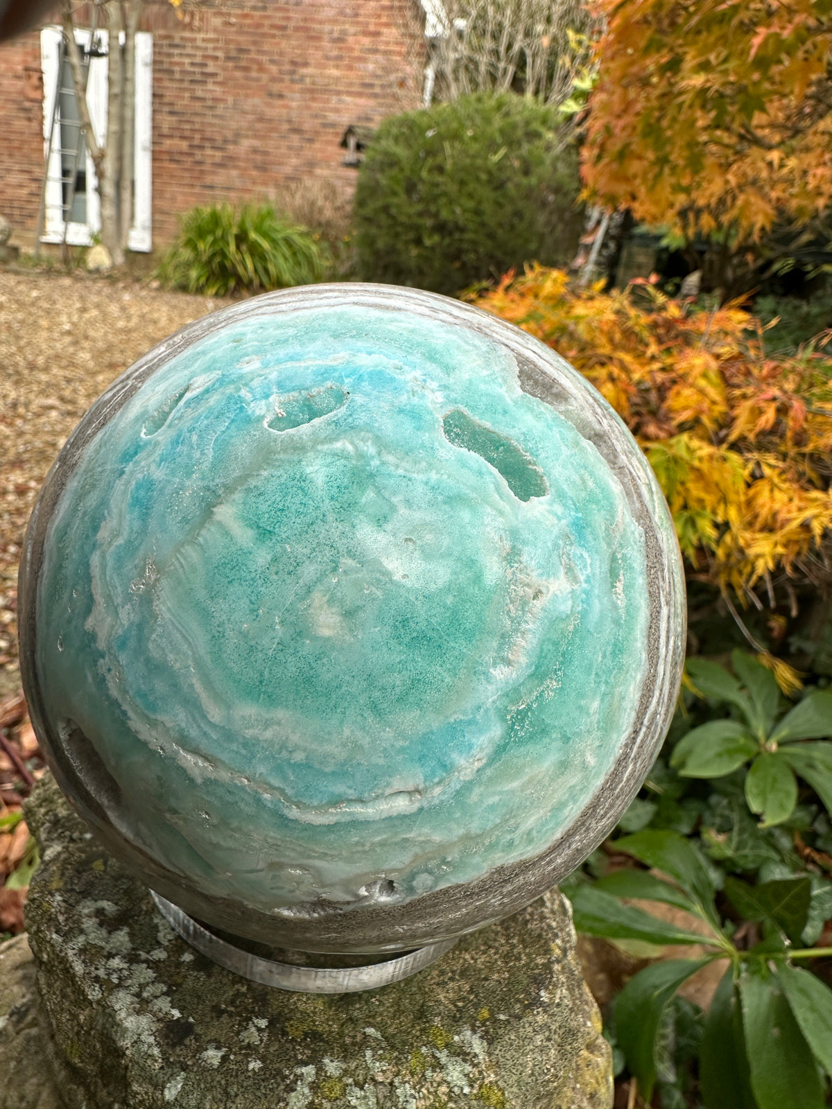 Aragonite Blue XL Sphere