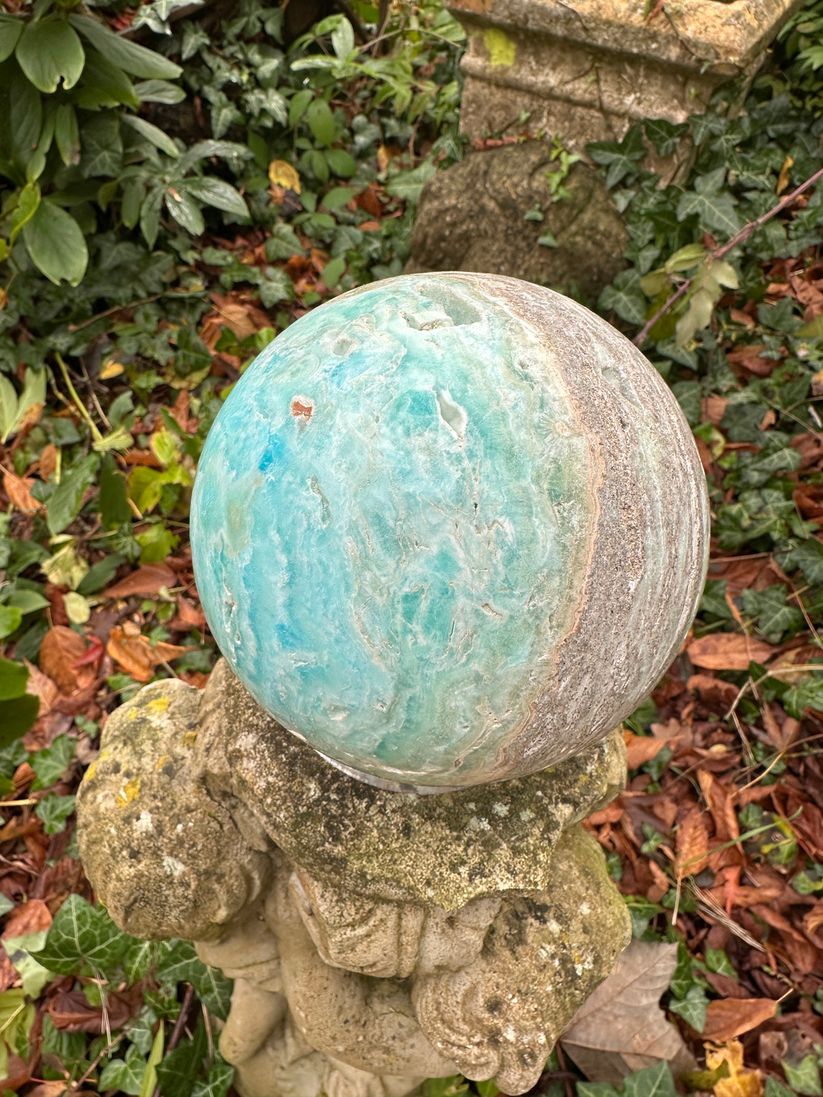 Aragonite Blue XL Sphere