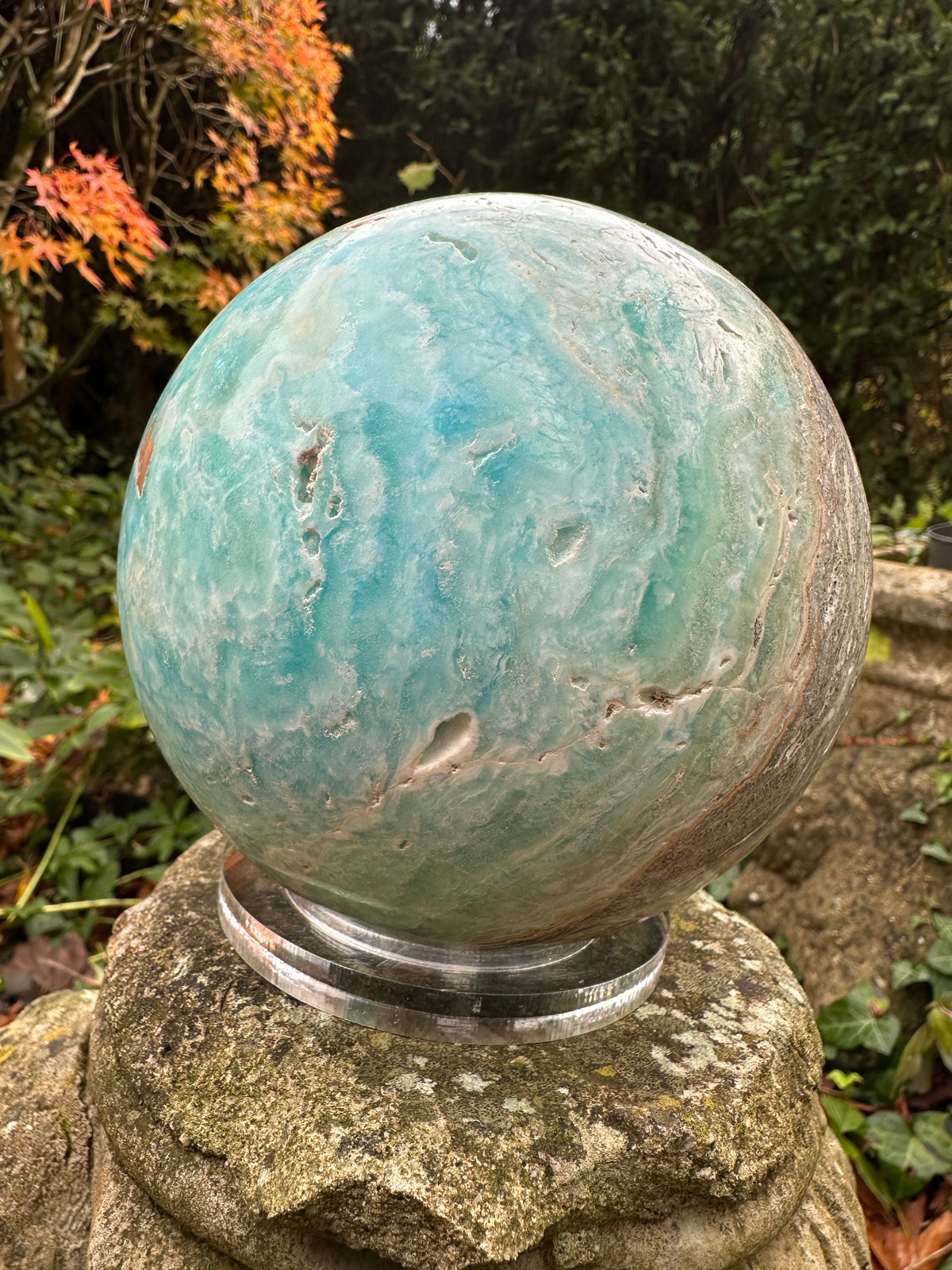 Aragonite Blue XL Sphere